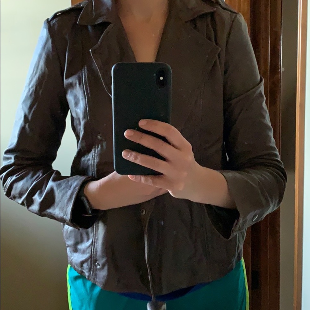 Hinge Brown Leather Jacket - image 3